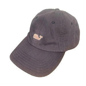 Vineyard Vines Pink Whale Logo Baseball Cap Navy Blue Adjustable Strapback